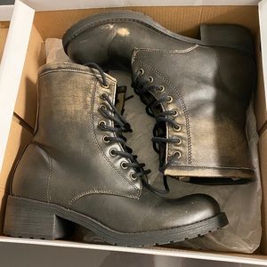 Distressed Combat Boots